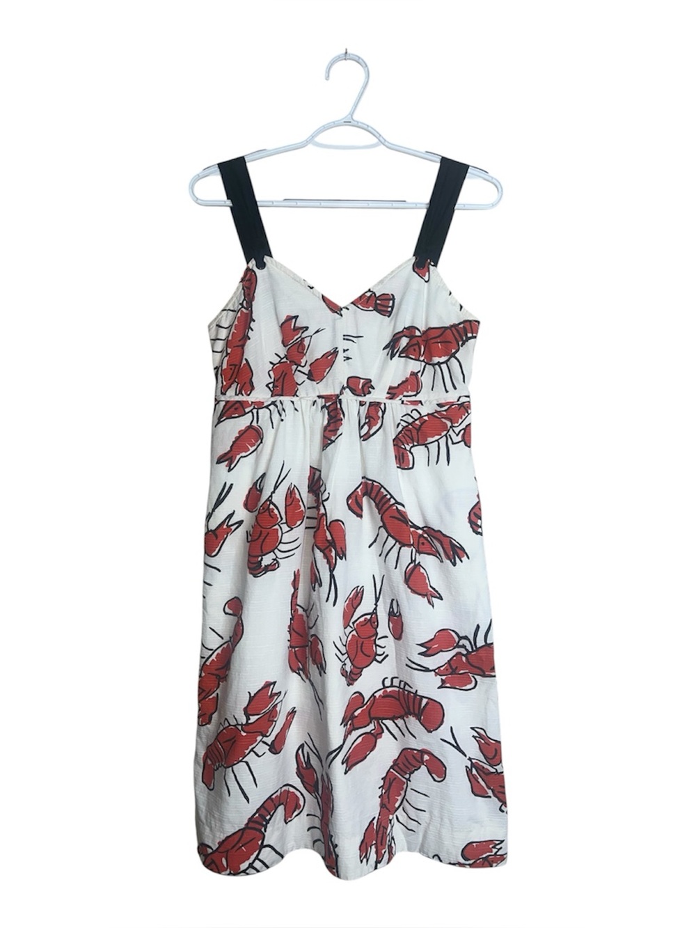 Vintage Anthropologie Edme & Esylite Salty Seas Lobster Print Dress Sz 4